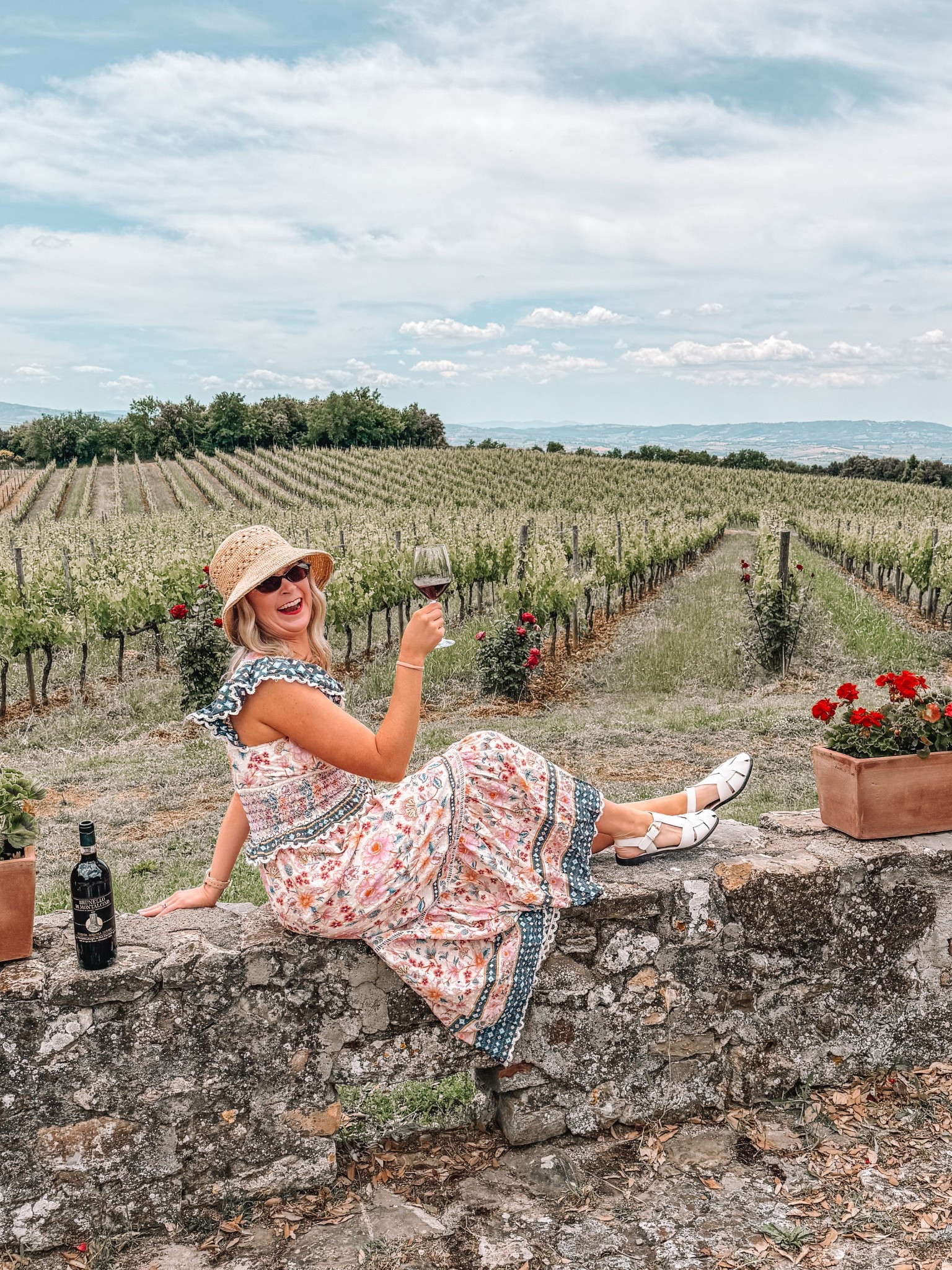 What I wore on our trip to a winery in Tuscany! 


Farmrio dress, maxi dress, summer dress, summer outfit, straw bucket hat, travel outfit 

#LTKStyleTip #LTKTravel