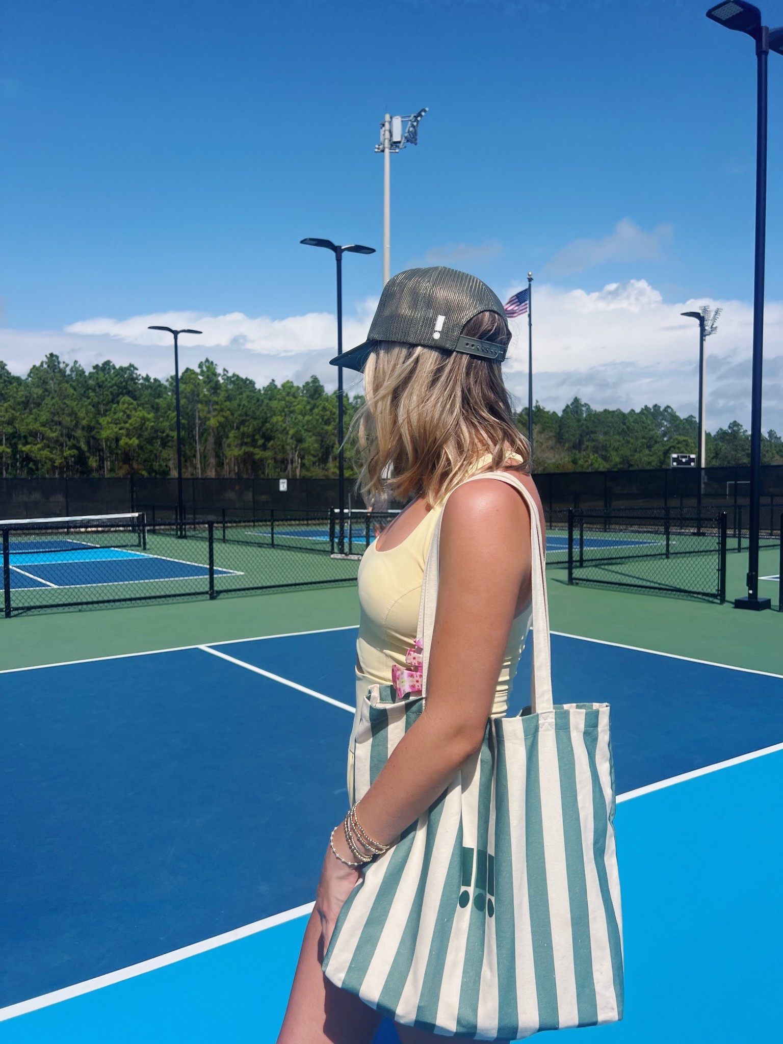 My favorite pickleball outfit!!! Daily drills hat and tote bag that I am obsessed with, free people onesie dupe and my new FAV claw clip! 

#LTKFindsUnder100 #LTKActive #LTKTravel