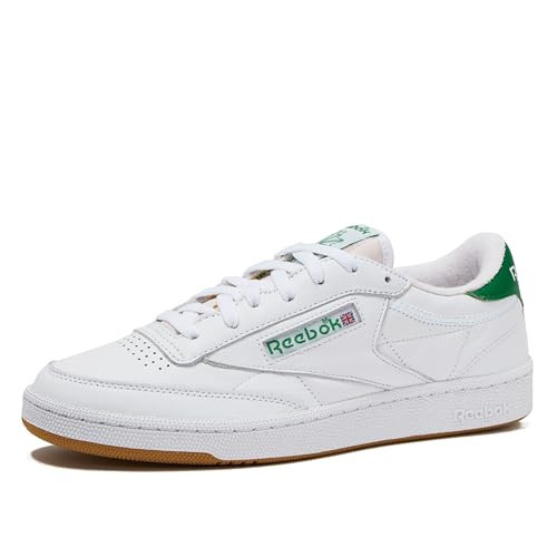 Reebok Club C Vintage Tennis Sneakers for Men, Casual White Mens Shoes, Size 7 to 15, Footwear White/Glen Green/Rubber Gum 1, 9.5 | Amazon (US)