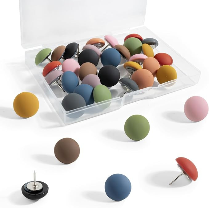 30Pcs Cute Decorative Push Pins, Bulletin Board Tacks, Cork Board Thumbtacks for Classroom Home O... | Amazon (US)