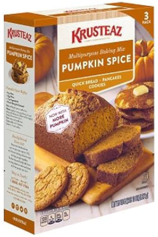 Krusteaz Pumpkin Spice - 3 (15 oz) Pack Box Multipurpose Baking Mix Pumpkin Spice for Quick Bread... | Amazon (US)