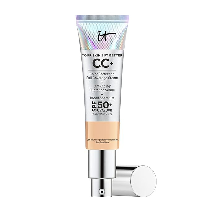 IT Cosmetics Your Skin But Better CC+ Cream, Medium (W) - Color Correcting Cream, Full-Coverage F... | Amazon (US)