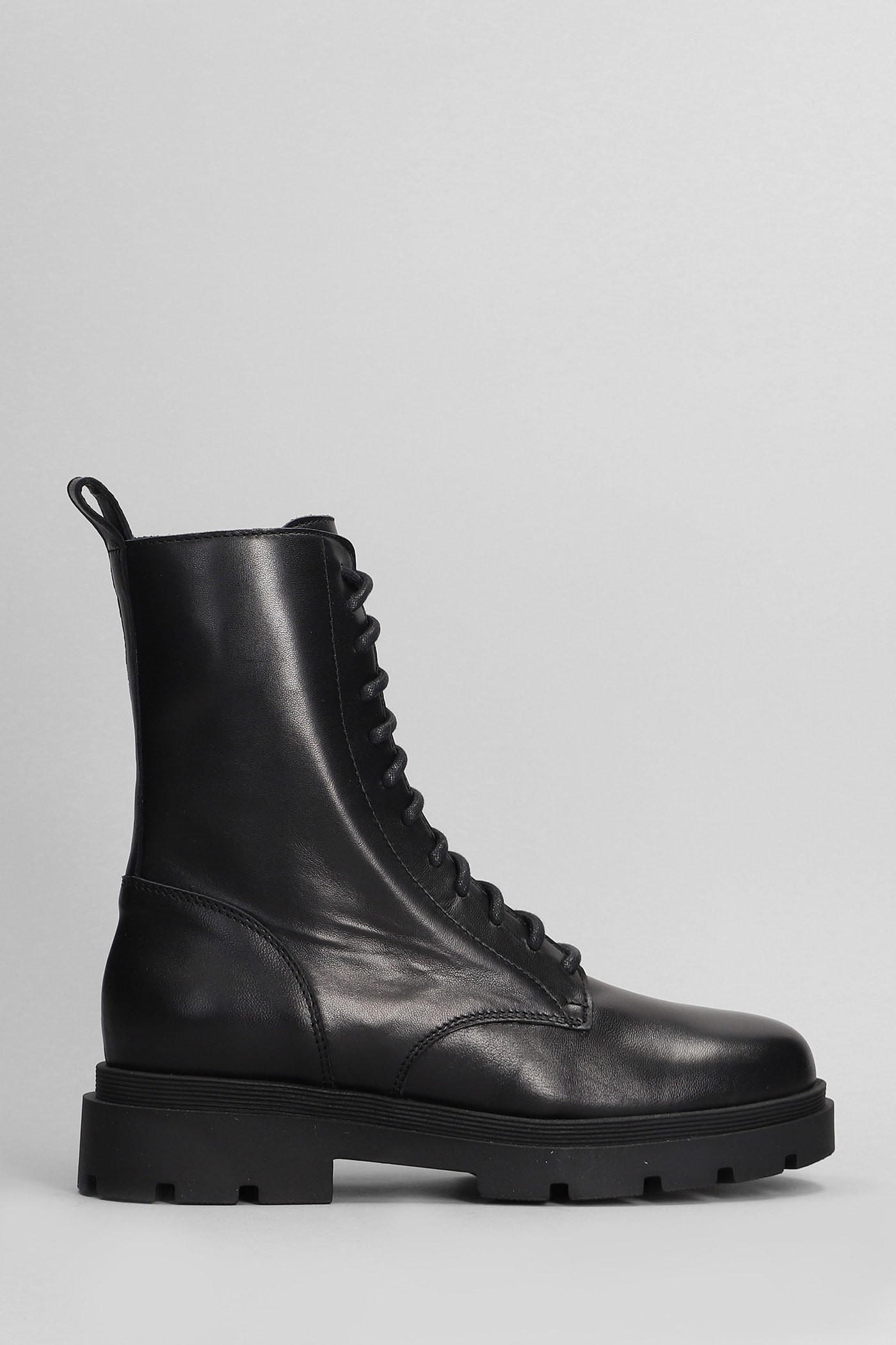 Fabio Rusconi Combat Boots In Black Leather | Italist.com US