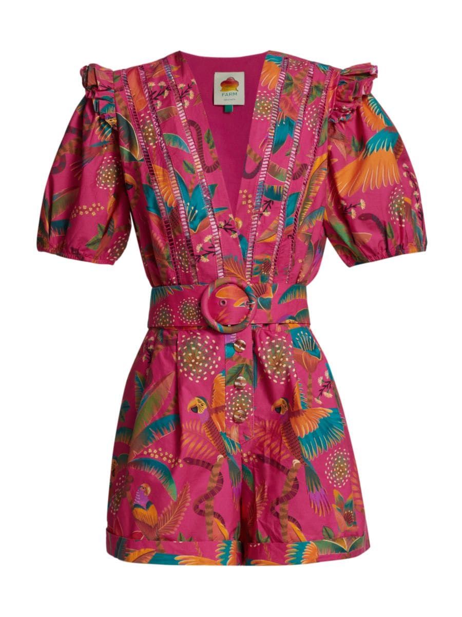 Macaw Party Belted Romper | Saks Fifth Avenue