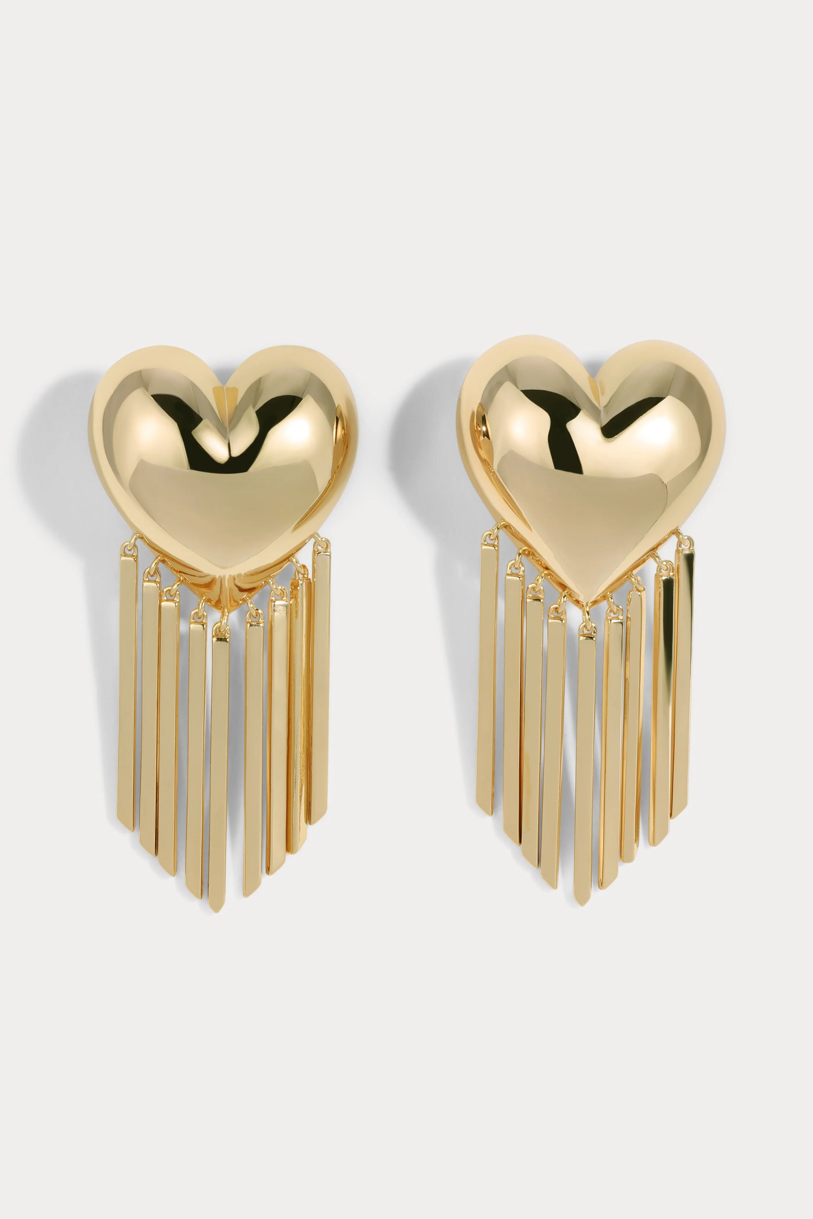 Bubble Heart Fringe Earrings | Lili Claspe