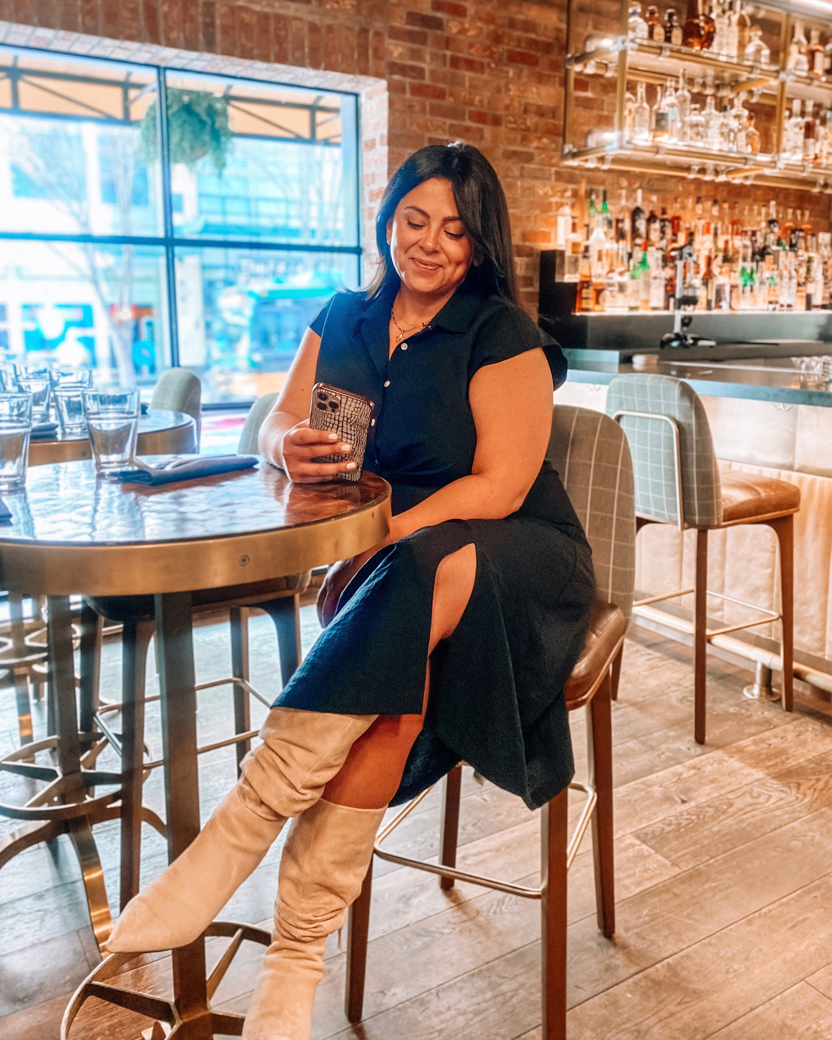 Dress is less than $25 bucks from Old Navy right now 🤯 Boots are the comfiest I’ve ever worn from Frankie4 and they fit a wide variety of calf sizes

#LTKshoecrush #LTKcurves #LTKsalealert