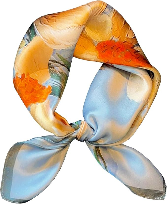 Neck Scarf For Womens Silky Head Scarves Hair Bandanas Square Scarf Fashion Accessories lightweig... | Amazon (US)