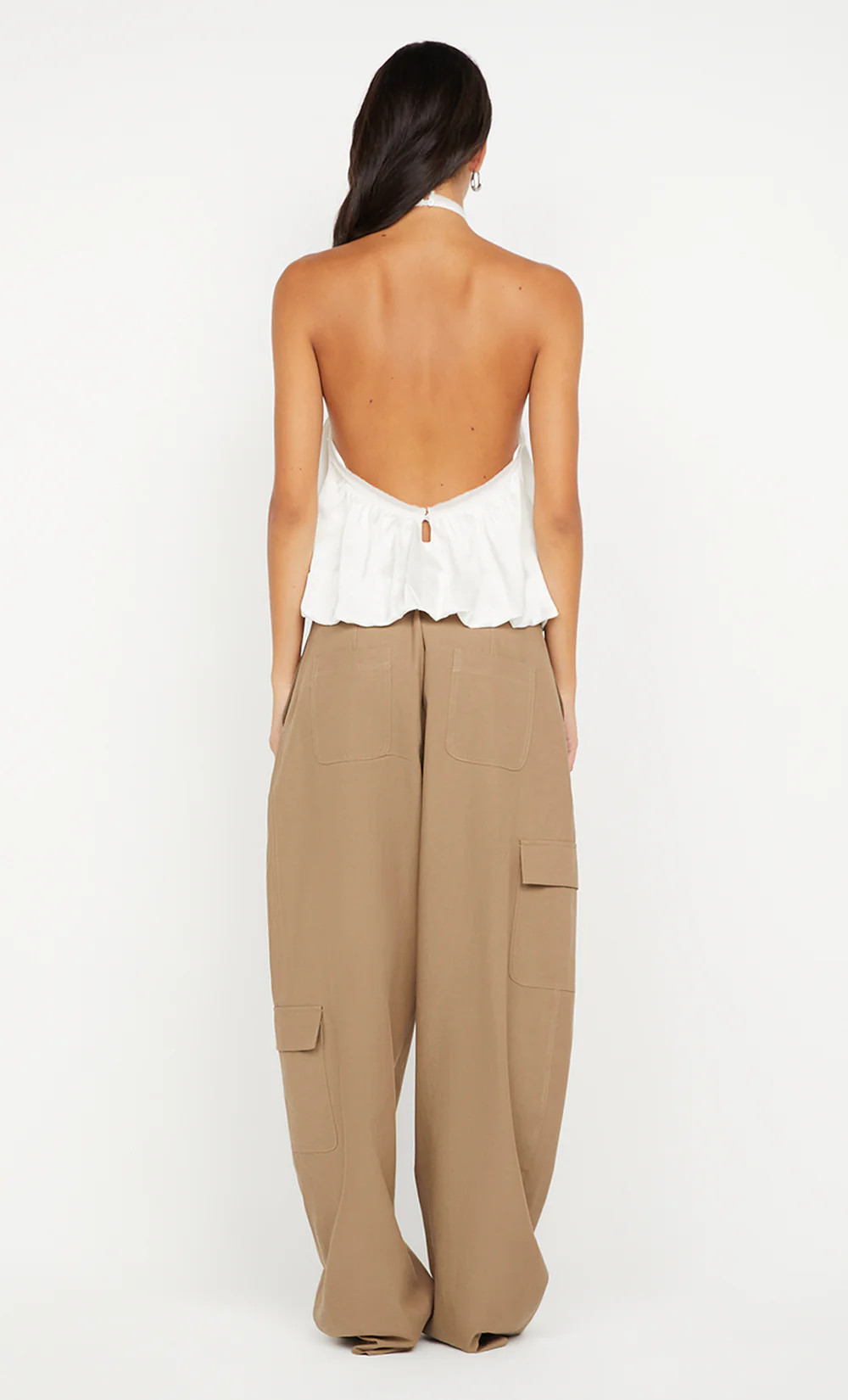 AMIAH HALTER TOP  - IVORY | Bec & Bridge (Global)