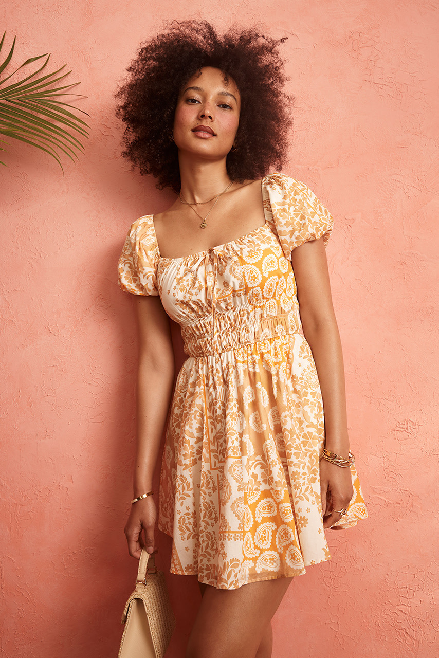 Emmie Puff Sleeve Floral Mini Dress | Francesca's