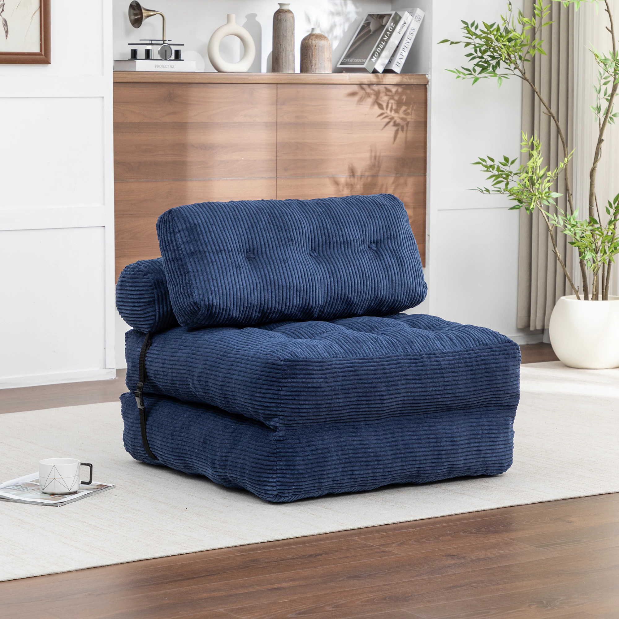 LUXEYARD Folding Sofa Bed Convertible Sleeper Chair with Pillow Foldable Mattress with Back Support Portable Fold Out Chair Bed Comfy Floor Sofa | Lowe's