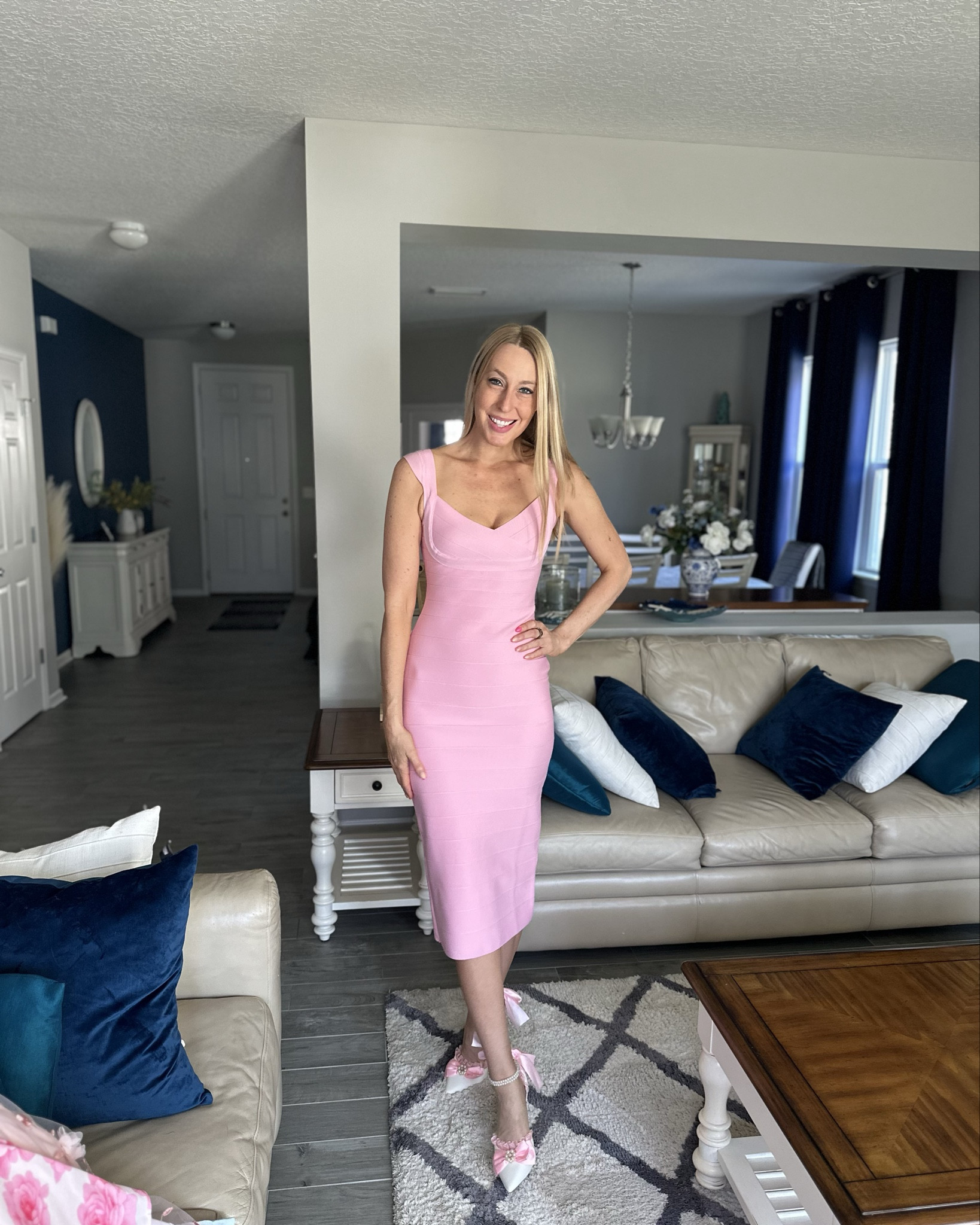Slimming in pink Barbie dress 
💓a classy and fitted dress that gives you the perfect shape
💓it has a lot of stretch
💓 wearing size small, fits true to size and I am 5’10”
💓 SHEIN fashion, SHEIN under $75 find 

#LTKTall