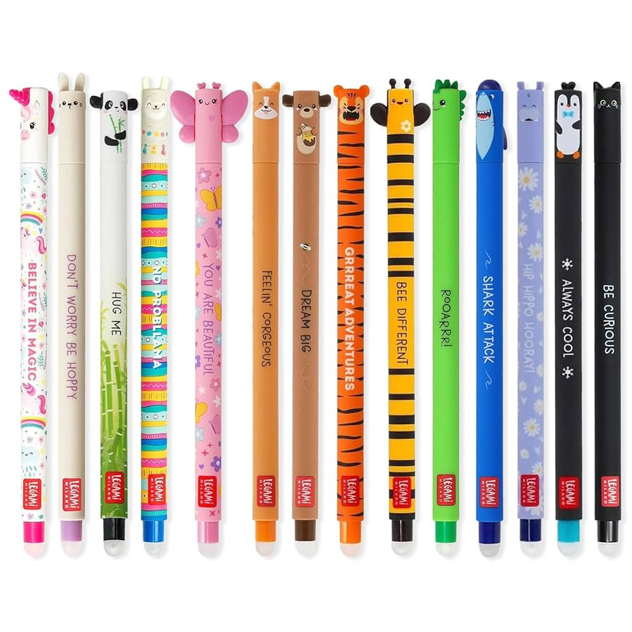 LEGAMI Set mit 14 radierbaren Gelstiften mit thermoempfindlicher Radiertinte, verschiedene Tinten... | Amazon (DE)