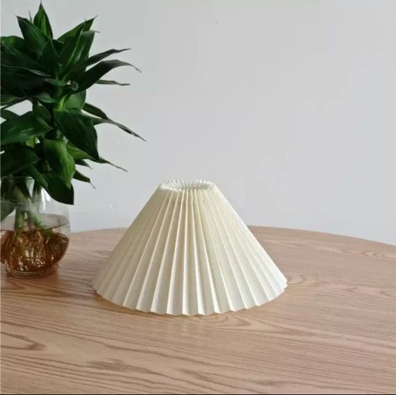 Pleated Lampshade no Light Bulb or Lamp Base - Etsy | Etsy (US)