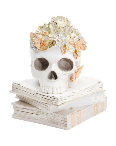 Skull With Flower Crown On Books | Halloween | Marshalls | Marshalls