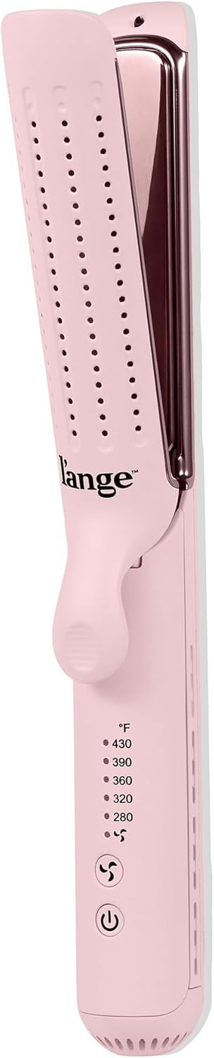 L'ANGE HAIR Le Duo Edge 360° Airflow Titanium Styler Blush | 2-in-1 Flat Iron Straightener & Cur... | Amazon (US)