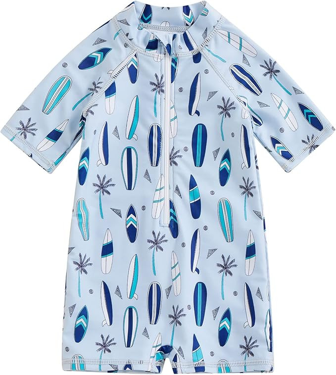 Toddler Baby Boys Girls Cute Shark Zip up Swimsuit Summer Beach Bathing Suit Newborn Swimwear | Amazon (US)