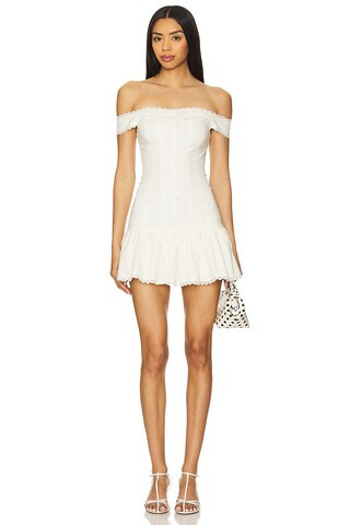 Lovers and Friends Kitty Mini Dress in Ivory from Revolve.com | Revolve Clothing (Global)