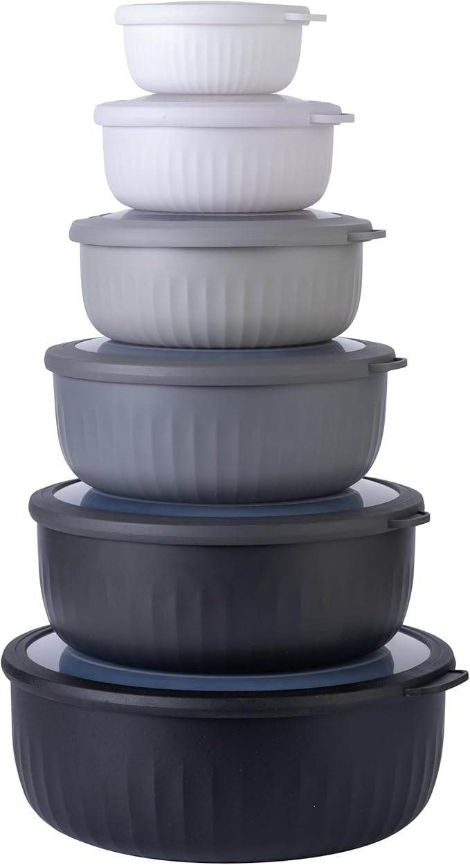 COOK WITH COLOR Prep Bowls with Lids- Wide Mixing Bowls Nesting Plastic Small Mixing Bowl Set wit... | Amazon (US)