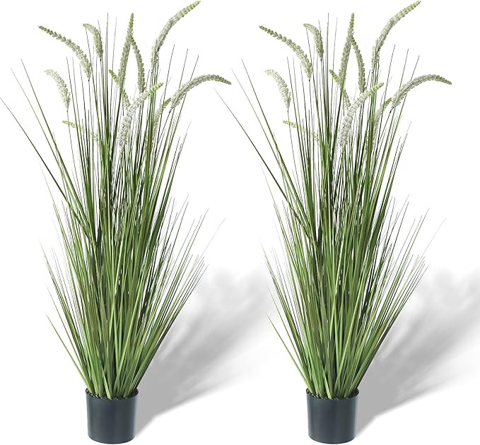 KOL 59in 2-Pack Artificial Veronica Spiked Speedwell Grass Plant, 5ft Faux Veronica Spicata Flowe... | Amazon (US)