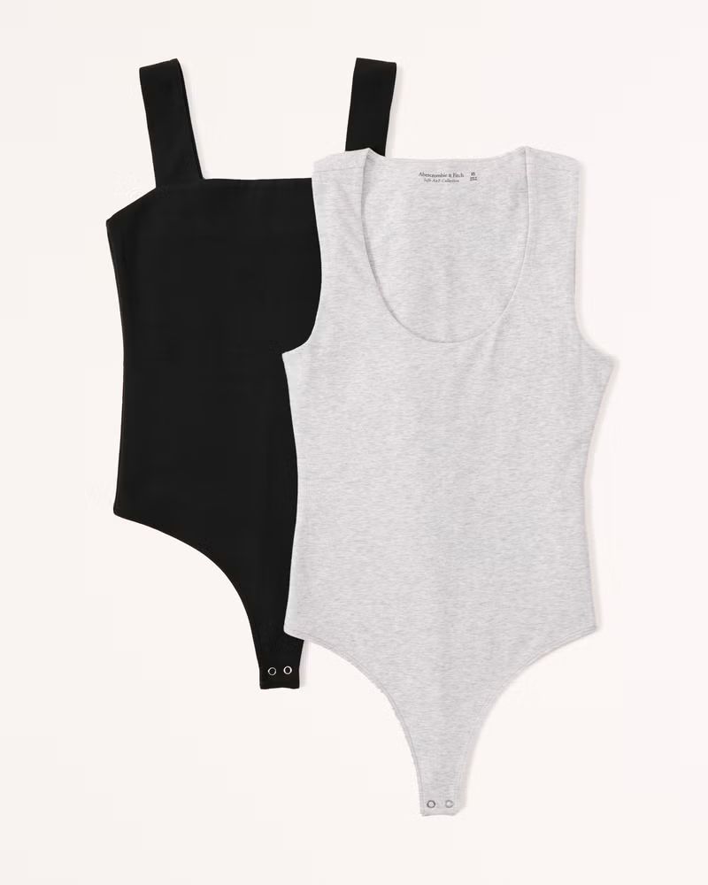 2-Pack Cotton Seamless Fabric Bodysuits | Abercrombie & Fitch (US)