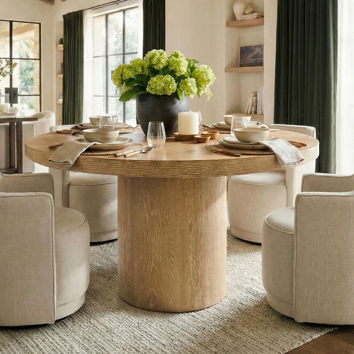47" Solid Round Pedestal Kitchen Dining Table | Wayfair North America