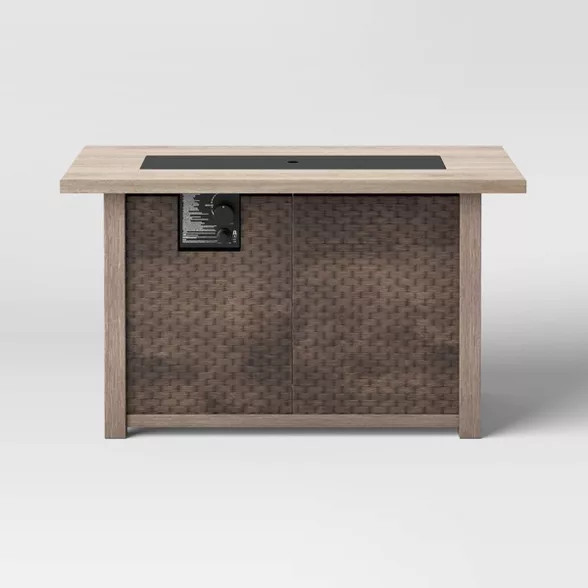 Stamped Steel Brown Wicker Wood Burning Fire Pit - Threshold™ | Target