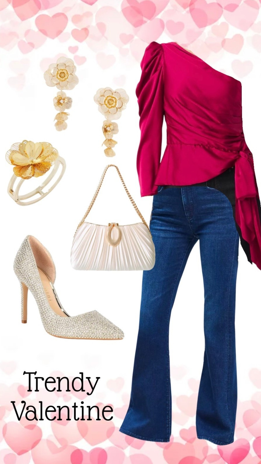Be a stylish Valentine in this chic asymmetrical one-sleeve top paired with popular slim flare jeans. Add a touch of sparkle to make your outfit even more special! 

valentines outfit women

#LTKPetite #LTKValentine #LTKootd