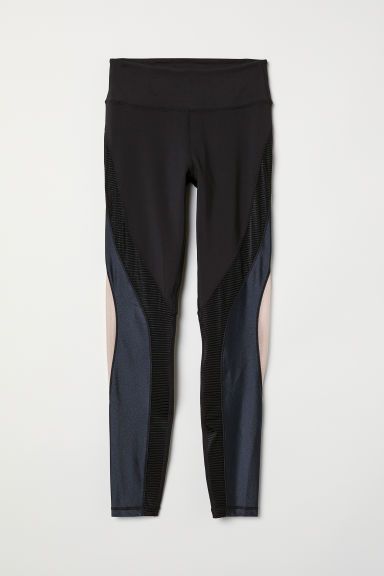 H & M - Shaping Waist Sports Tights - Black | H&M (US + CA)