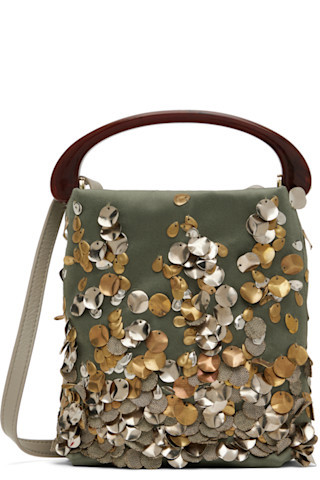 Dries Van Noten - Green Micro Leather Bag | SSENSE