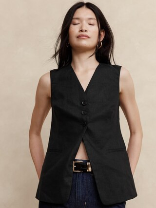 Lina Linen Vest | Banana Republic (CA)