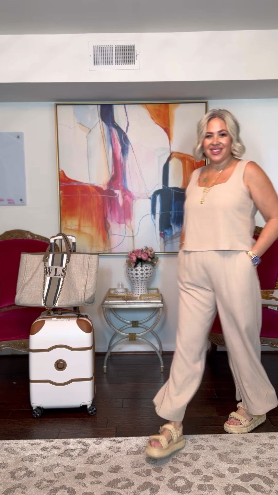 Travel Fits 
SPANX code WANDAXSPANX 
Amazon fits are so good. 
Travel tote bag 
Delsey luggage 

#LTKmidsize #LTKover40 #LTKSeasonal