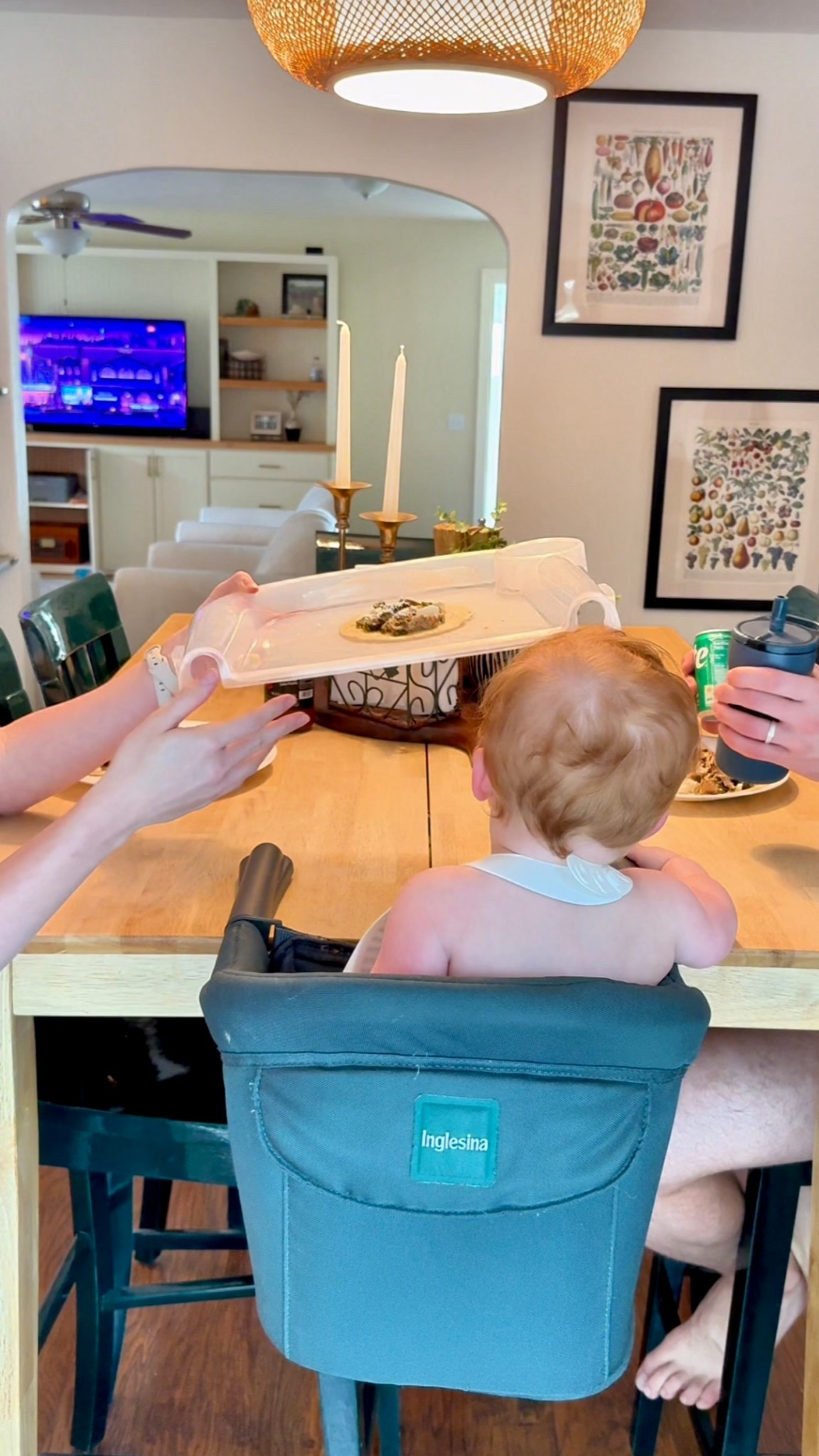 Our favorite highchair, that clips directly onto a Table, and is perfect for high tops or travel