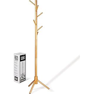 Topline Hat & Coat Rack, Freestanding Wooden - Natural | Amazon (US)