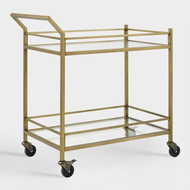 Milayan Metal and Glass Bar Cart | World Market