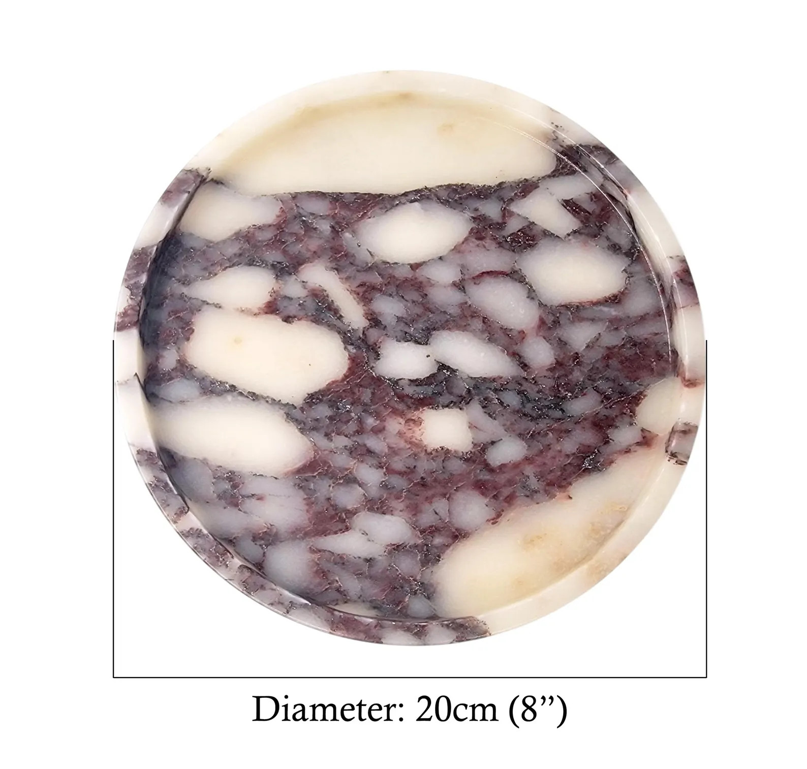 Round Calacatta Viola Marble Decorative Tray | Natural Marble | Etsy (US)