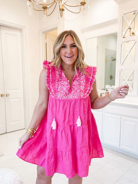 Wearing a small! Runs big 
Pink dress 
Vacation dress 


#LTKsalealert #LTKtravel #LTKunder50