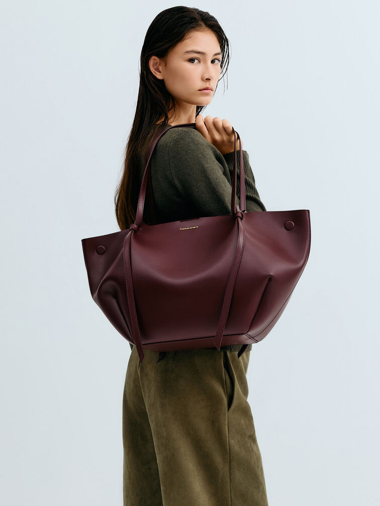 XL Calla Tote Bag
    
         - Wineberry Red | Charles & Keith UK