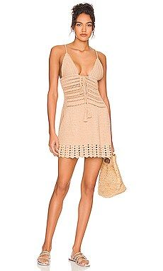 Indah Saskia Crochet Mini Dress in Dolce from Revolve.com | Revolve Clothing (Global)