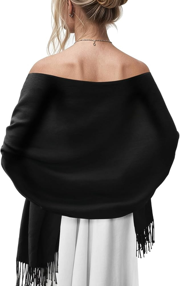 Women's Pashmina Shawl Wraps Large Cozy Scarf for Wedding Bridal Evening | Amazon (US)