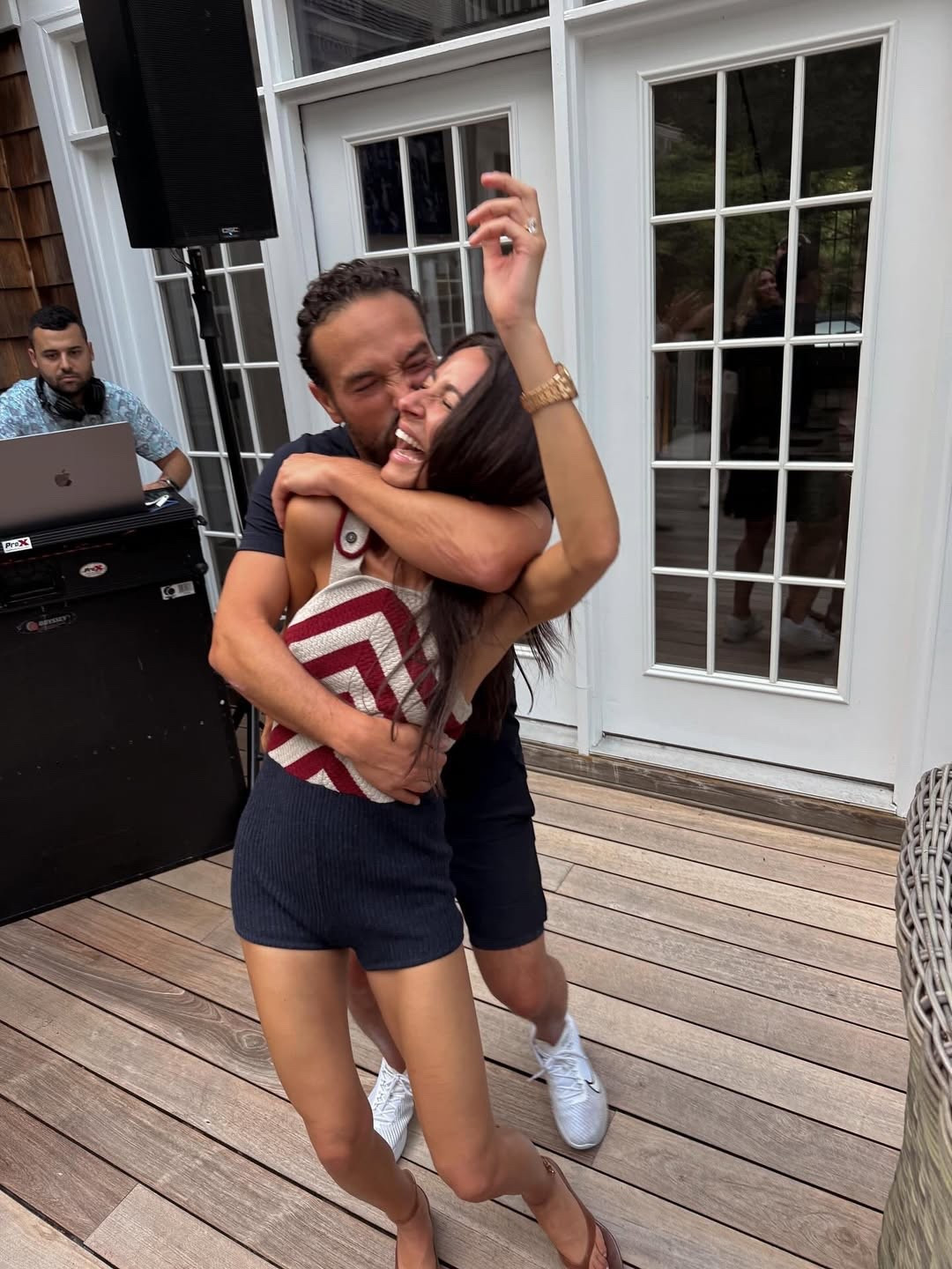 Successful birthday surprise. Onsie is miu miu 