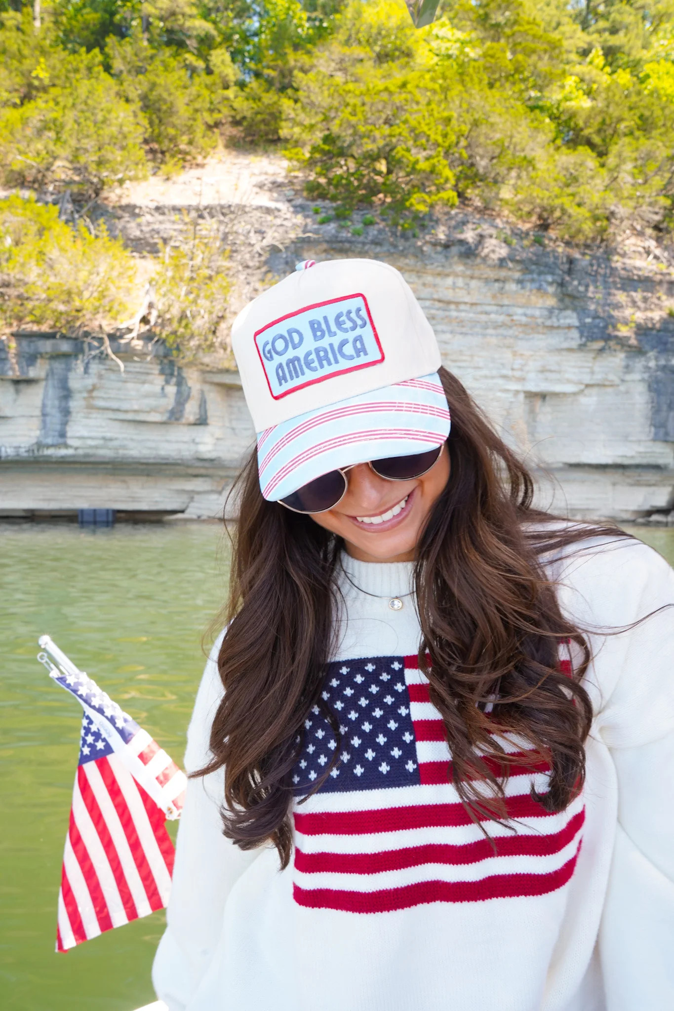 God Bless America - Vintage Trucker Hat | KenzKustomz