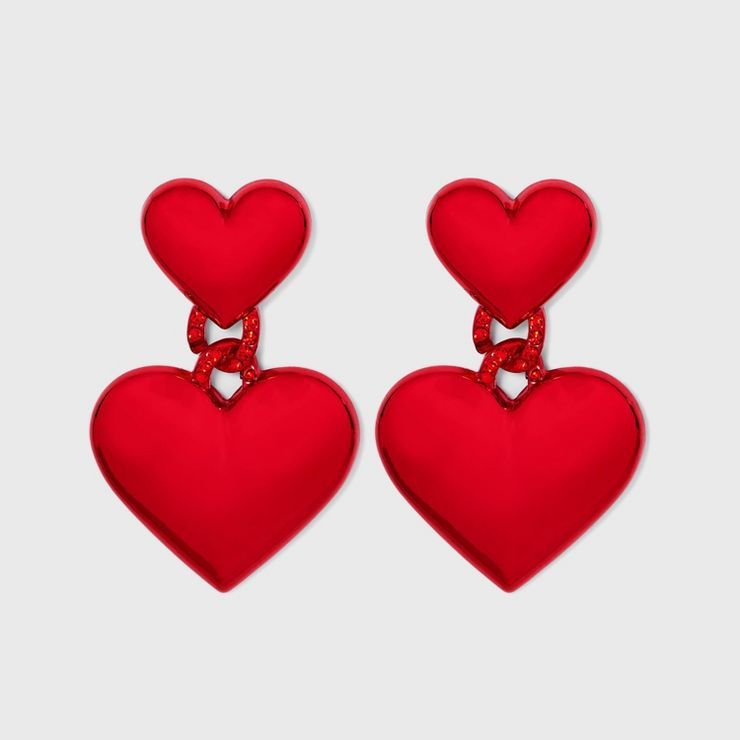 SUGARFIX by BaubleBar Double Heart Drop Earrings | Target