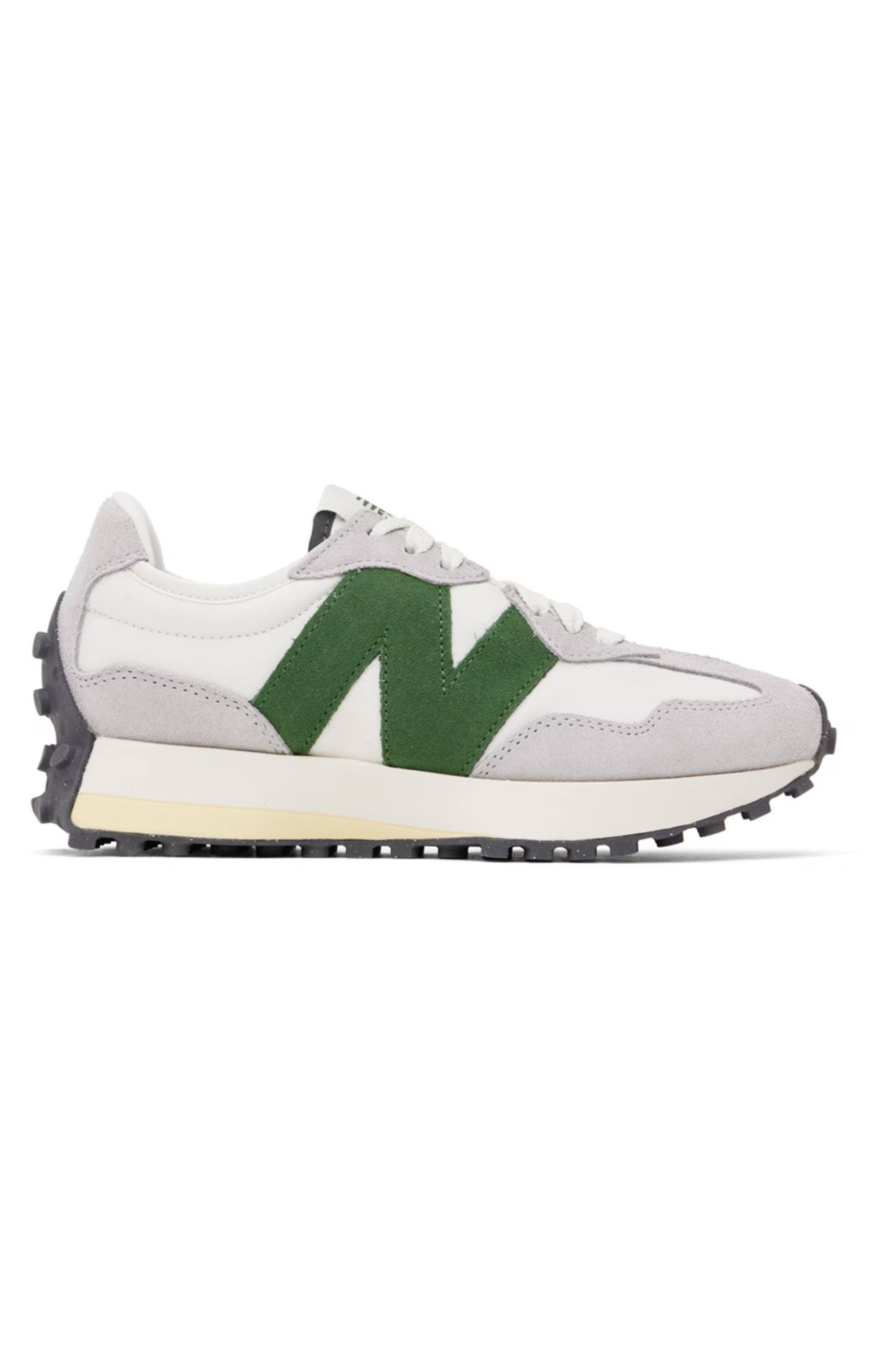 New Balance - White & Gray 327 Sneakers | SSENSE