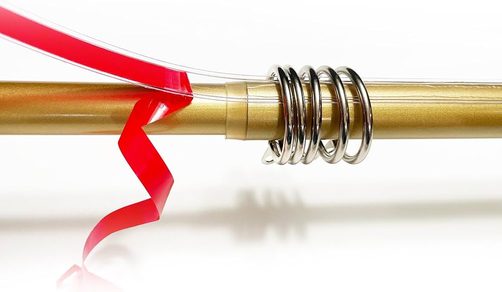 13 ft Clear Drapery Ring Slider Effortlessly Prevents Shower and Curtain Rings from Snagging, Ens... | Amazon (US)