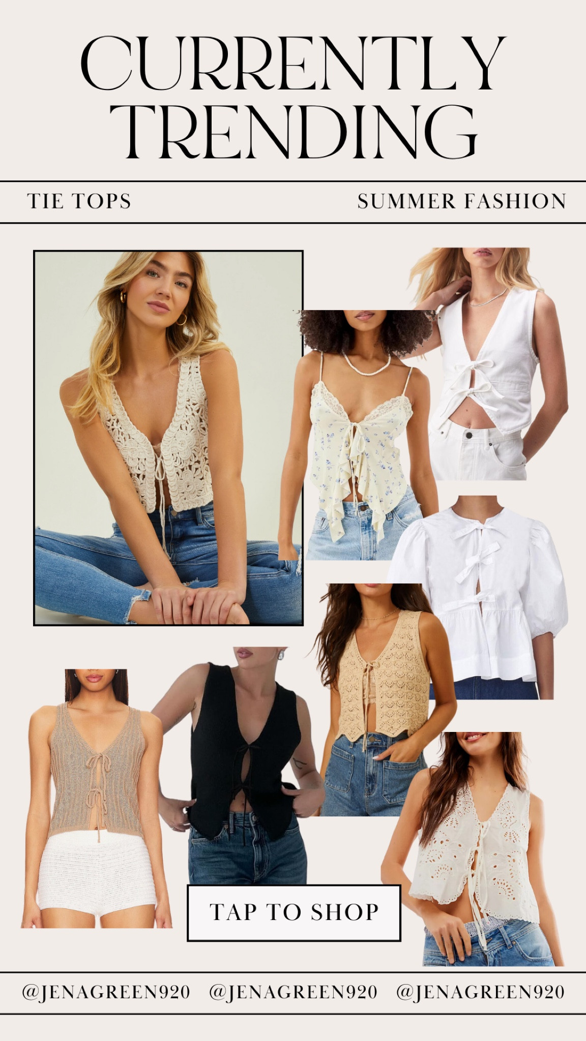 Currently Trending | Tie Tops | Summer Outfits | Spring Outfits 

#LTKstyletip #LTKfindsunder100 #LTKfindsunder50