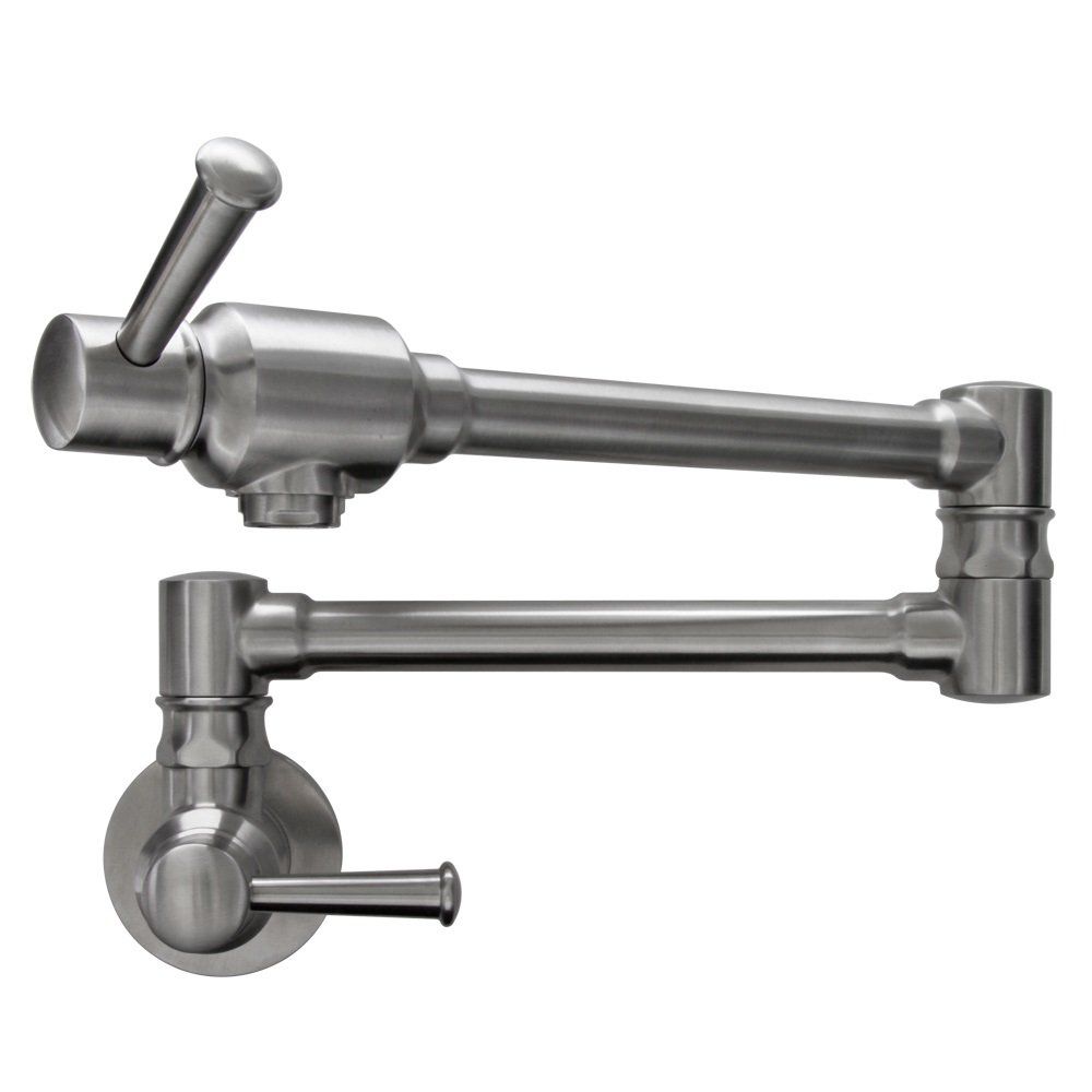 Geyser GF47-B Stainless Steel Pot Filler Kitchen Faucet Wall Mount 2 Handles | Amazon (US)