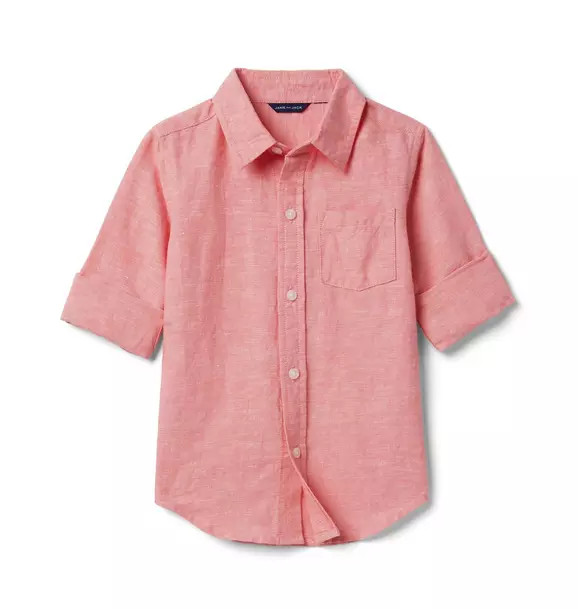 Linen Roll-Cuff Shirt | Janie and Jack