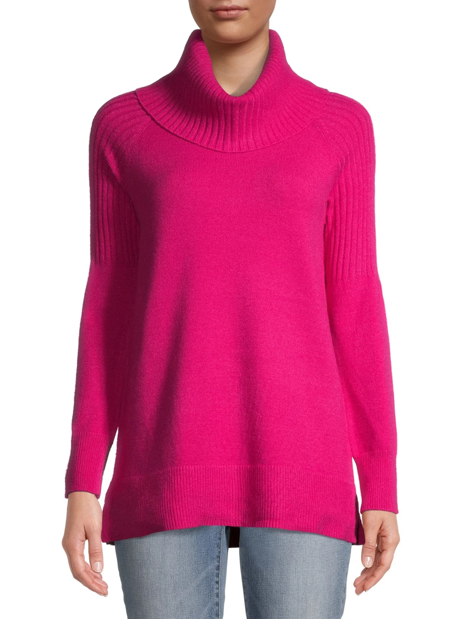 Time and Tru Women's Cowl Neck Tunic Sweater | Walmart (US)