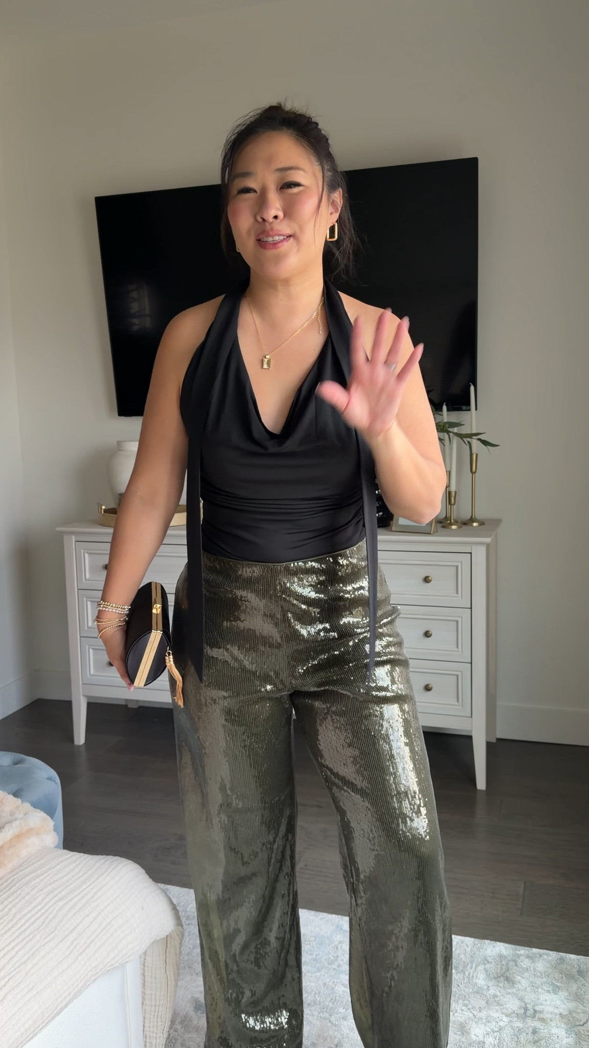 Target Holiday outfit
Top: Small
Sequin Pants: Medium 

#LTKHoliday #LTKOver40 #LTKootd