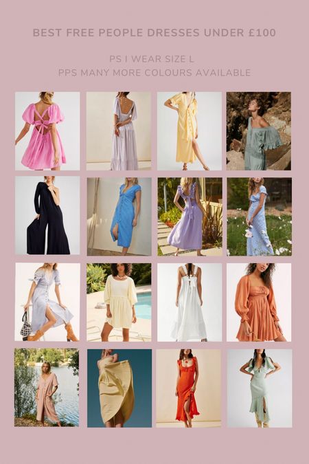 Best free people dresses for under £100 💕 I wear size L btw. Perfect for summer holiday style // some as a wedding guest dress option // or just  summer in the UK in august when we should be having some sun ☀️ 

#LTKwedding #LTKunder100 #LTKSeasonal